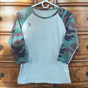 Orangetheory Camo Sleeve Baseball Tee